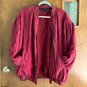 Vintage Perry Ellis SILK Bomber Jacket